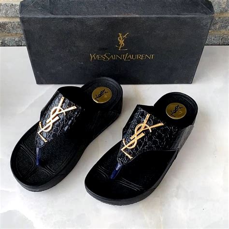 ysl slides price|YSL flip flops.